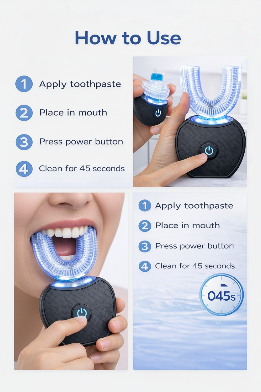 360 U Shape Electric Toothbrush