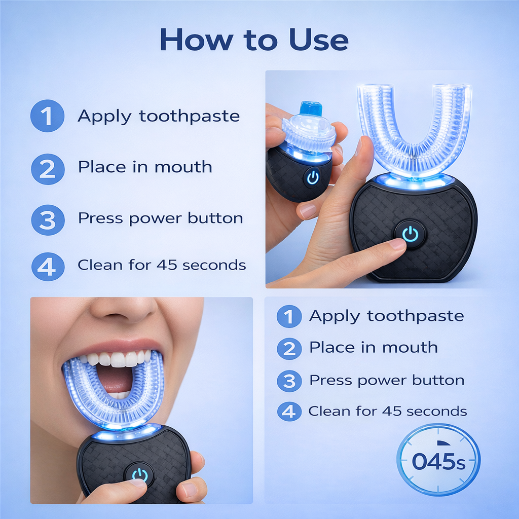360 U Shape Electric Toothbrush