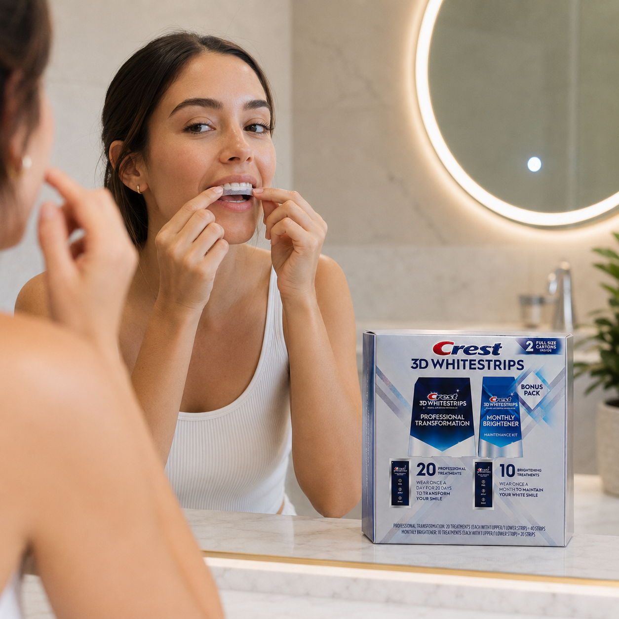 Crest 3D Whitestrips 20 Professional Treatments with 10 Bonus Brightening Treatments