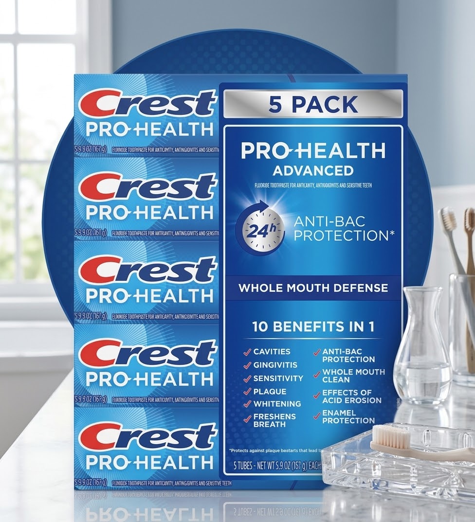 Crest Pro Health Advanced Toothpaste, 5.9 oz, 5-pack